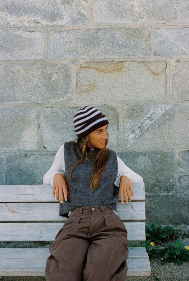Bonnet Natalia Rayures en laine