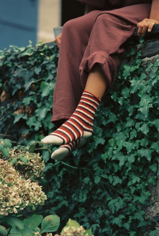 Chaussettes Annaelle Rayures en Coton