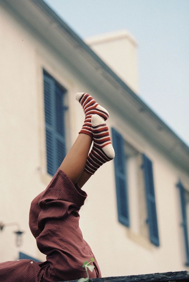 Chaussettes Annaelle Rayures en Coton