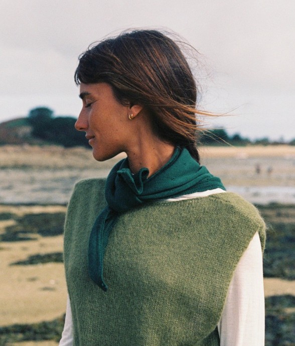 Foulard Gwenn Vert en Coton...