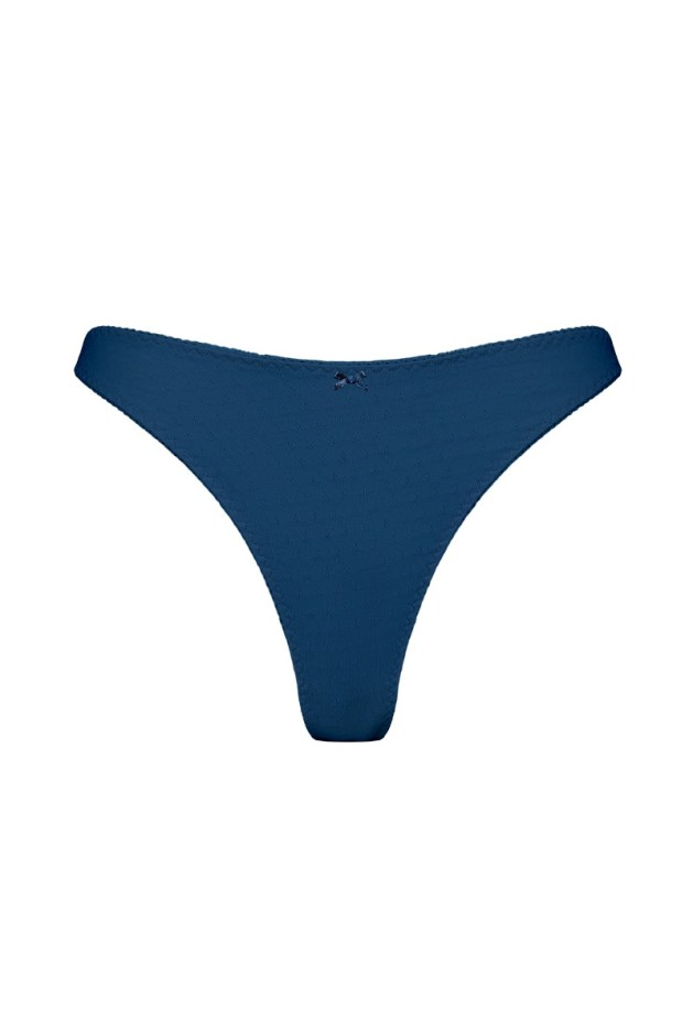 Tanga intemporel Bleu en Coton Bio