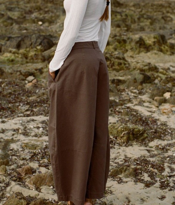Pantalon Liza Marron en...