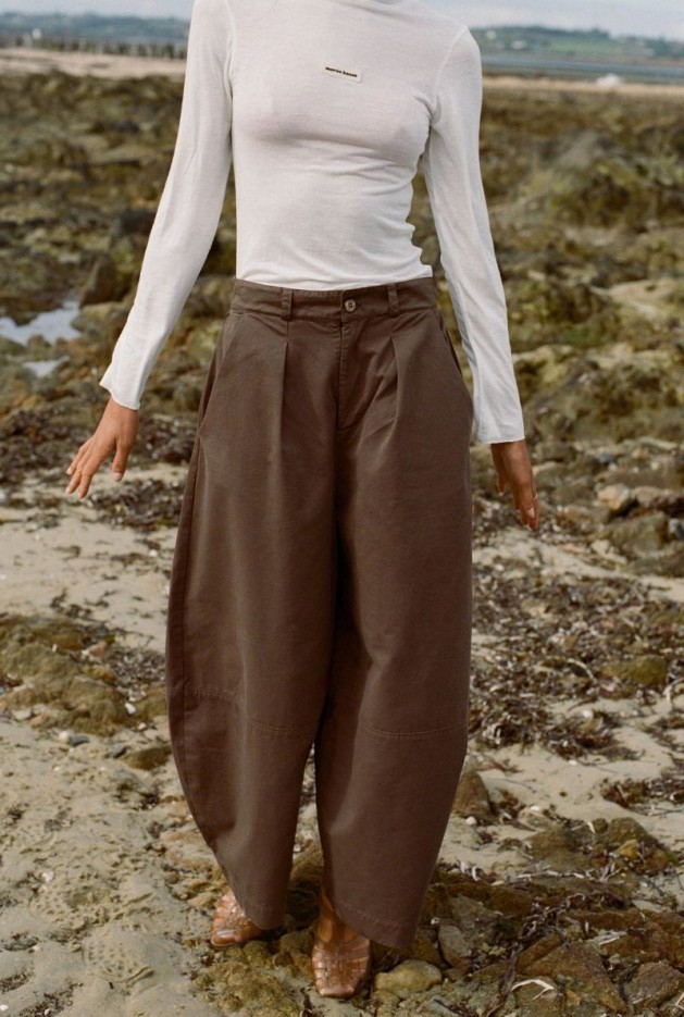 Pantalon Liza Marron en Coton Bio