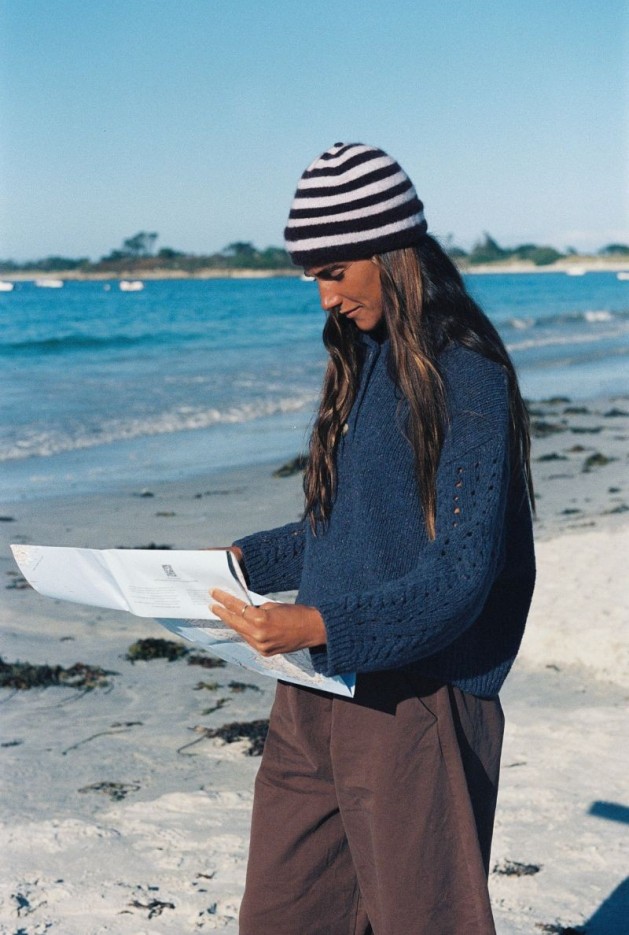 Pull Lara Bleu en Laine mérinos