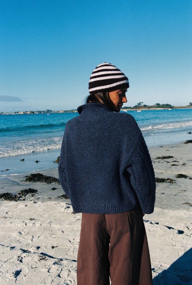 Pull Lara Bleu en Laine mérinos