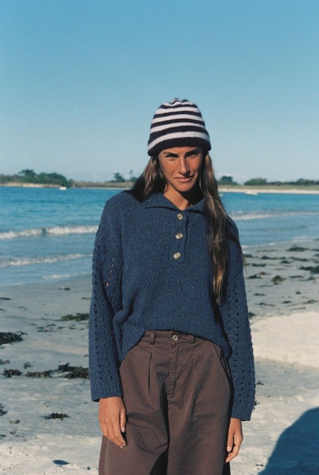 Pull Lara Bleu en Laine mérinos