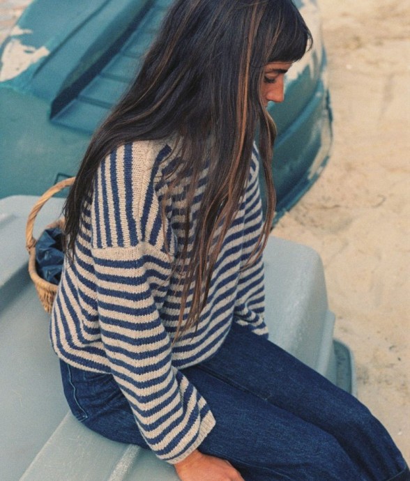 Pull Isa Rayures Blues...