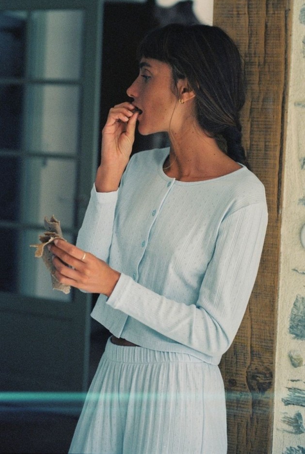 Cardigan Maud Ciel en Coton Bio