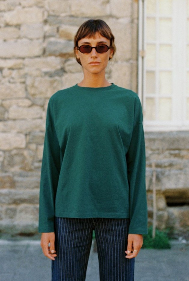 Tshirt Maelle Vert en Coton Bio