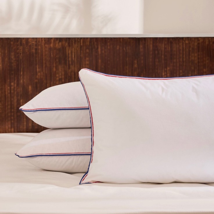 Oreiller ferme à trois chambres Auron en percale de Coton