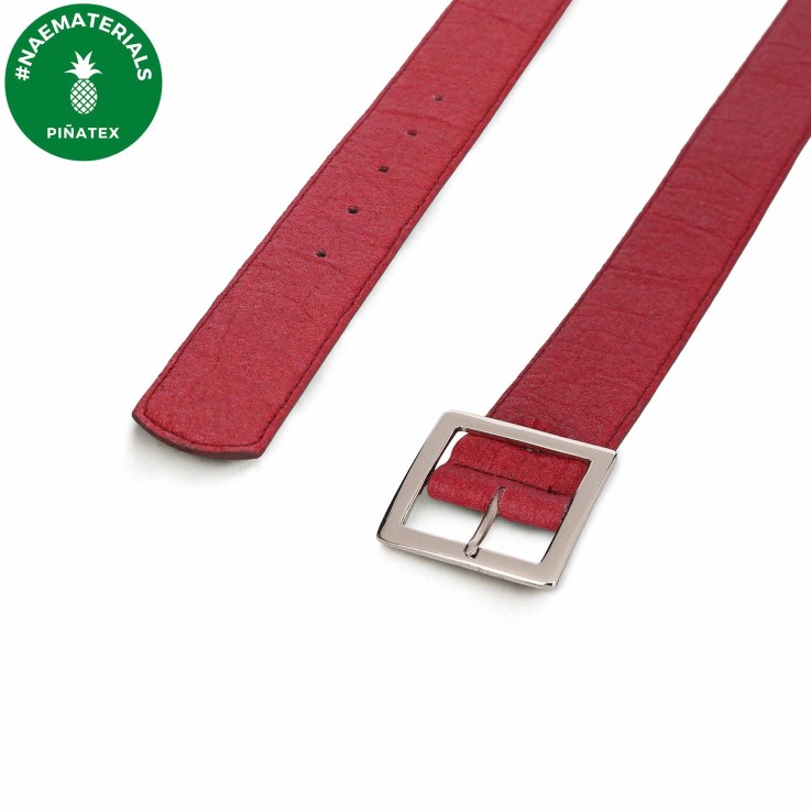 Saldes Red Ceinture femme Cuir Piñatex
