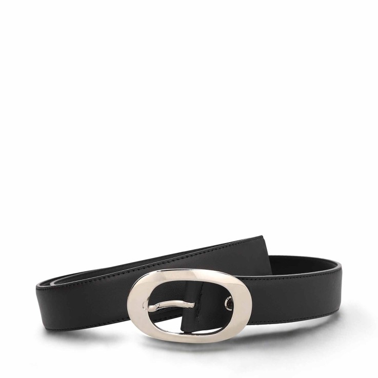Osona Black Ceinture femme cuir apple skin