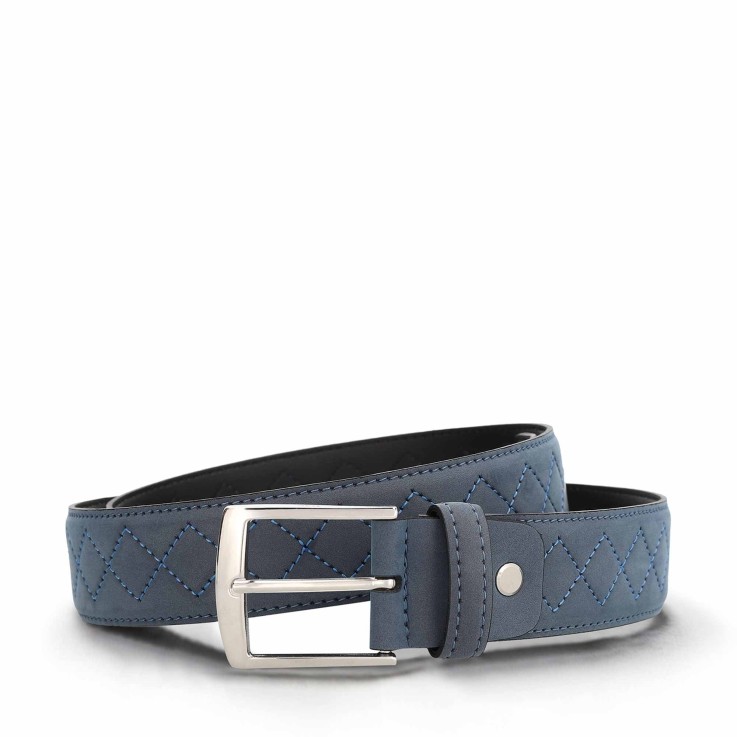 Amer Blue Ceinture homme nubuck végan