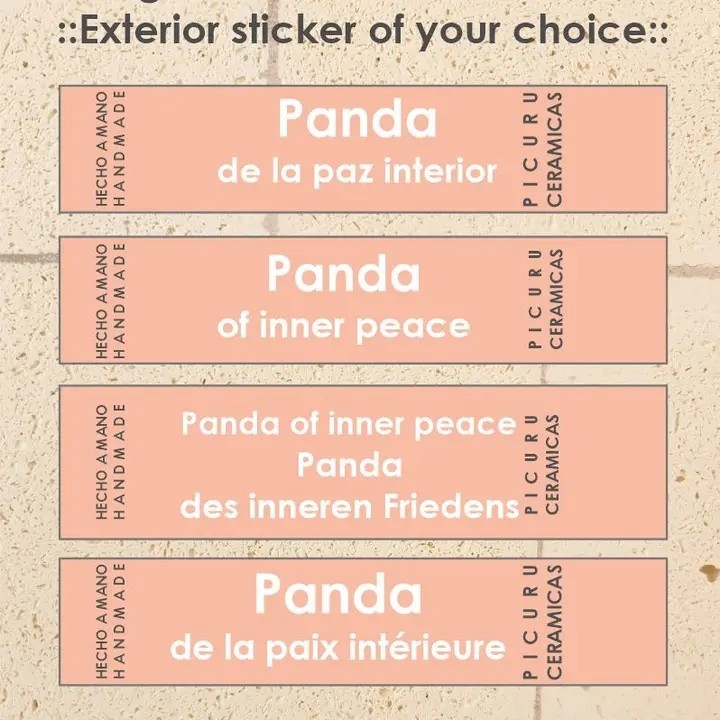 Amulette panda de la paix intérieure en céramique