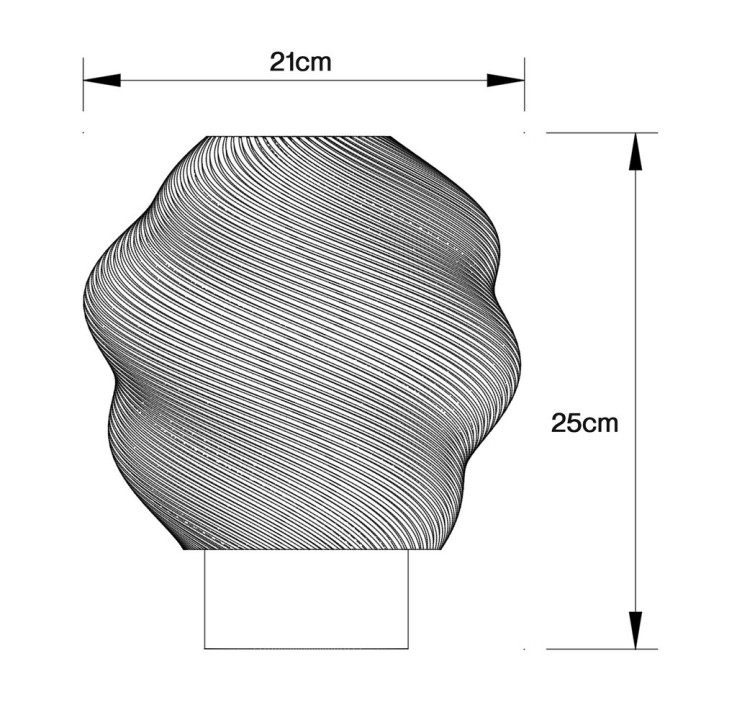 Lampe à poser en impression 3D Candy rose avec ampoule G95 E27