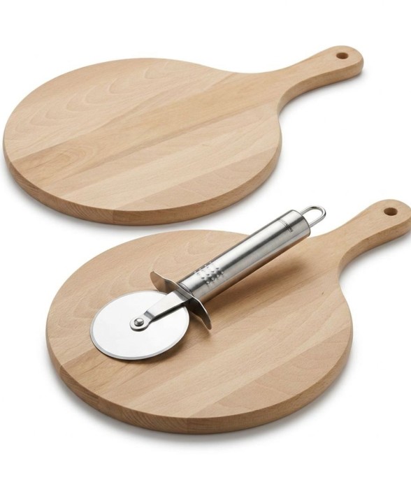 2 planches à pizza 30 cm en...