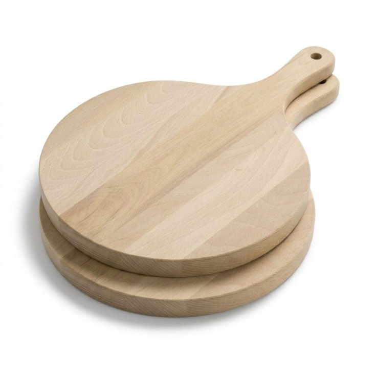 2 planches à pizza 30 cm en bois Fackelmann Boissellerie