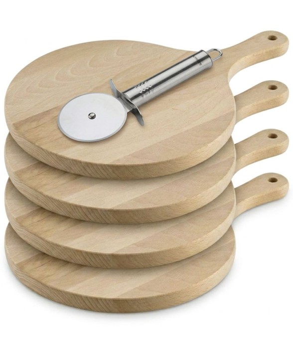 4 planches à pizza 30 cm en...