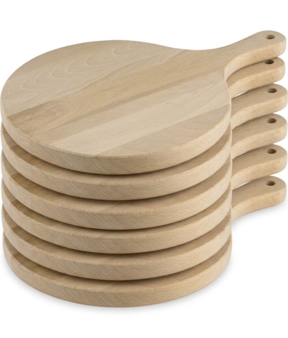 6 planches à pizza 30 cm en...