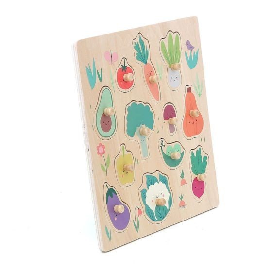 Encastrement en bois les légumes du jardin - Sarah Betz