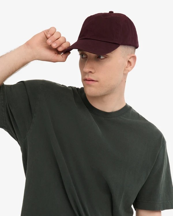 Casquette Oxblood Red en Coton Bio