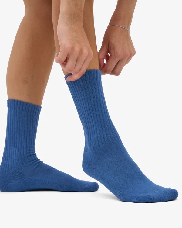 Chaussettes Active Petrol Blue Coton Bio