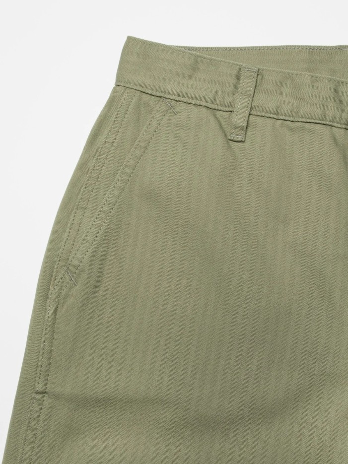 Pantalon ajusté Wendy Herrigbone pale green