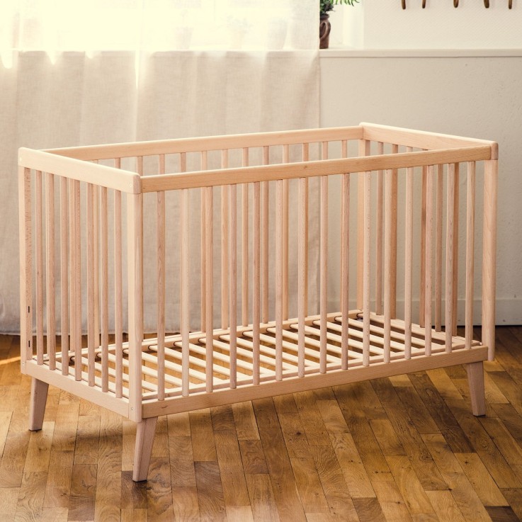 Lit bébé Turia Hêtre massif 60x120 cm