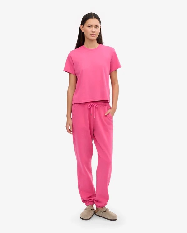 Tee-shirt crop boxy Bubblegum Pink