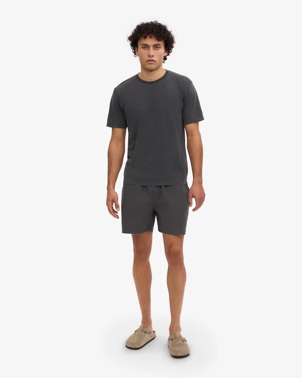 Tee-shirt en coton bio pré-lavé faded black