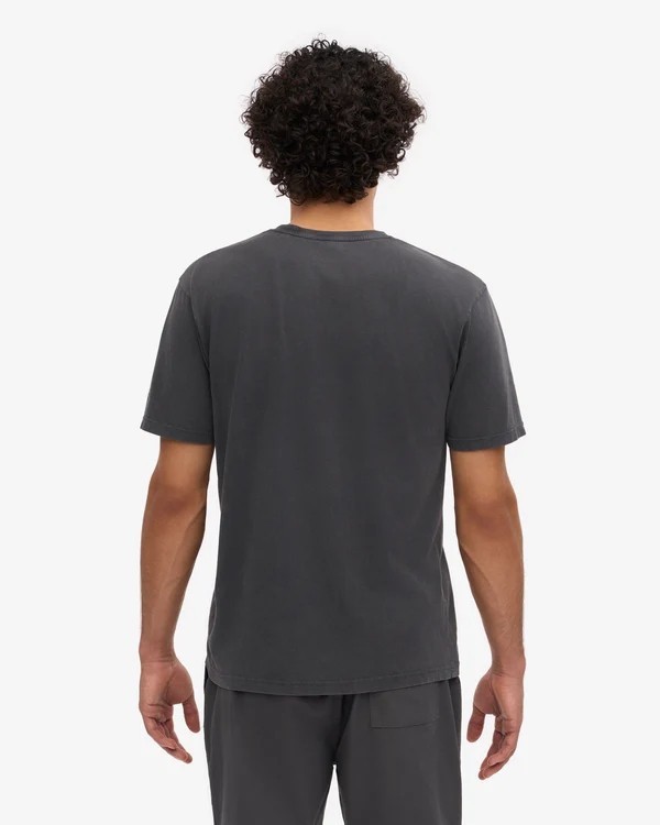 Tee-shirt en coton bio pré-lavé faded black