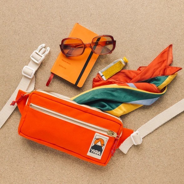 Sac banane orange Fanny, sangle réglable