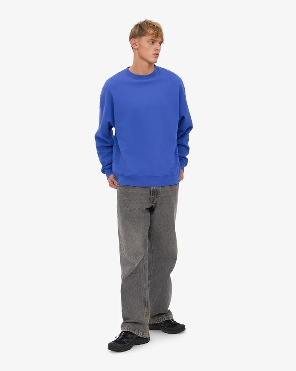 Sweat oversize col rond Sapphire Blue