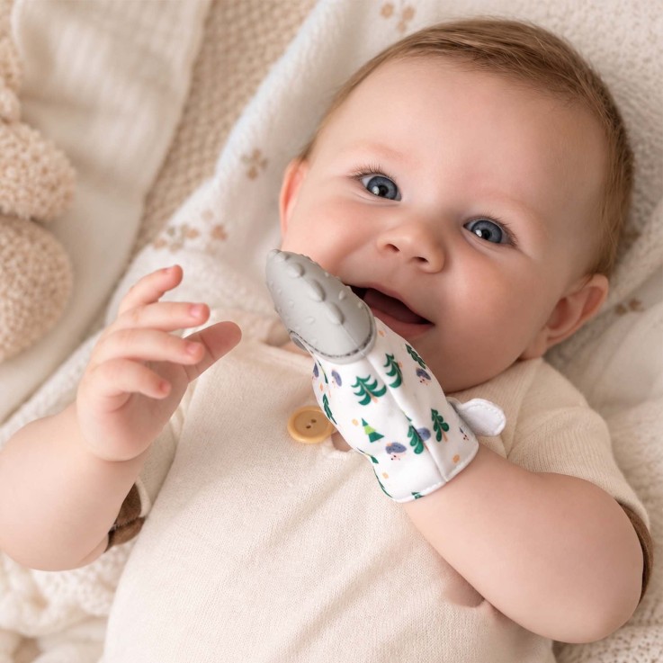 Moufle de dentition bébé sensorielle Hérisson