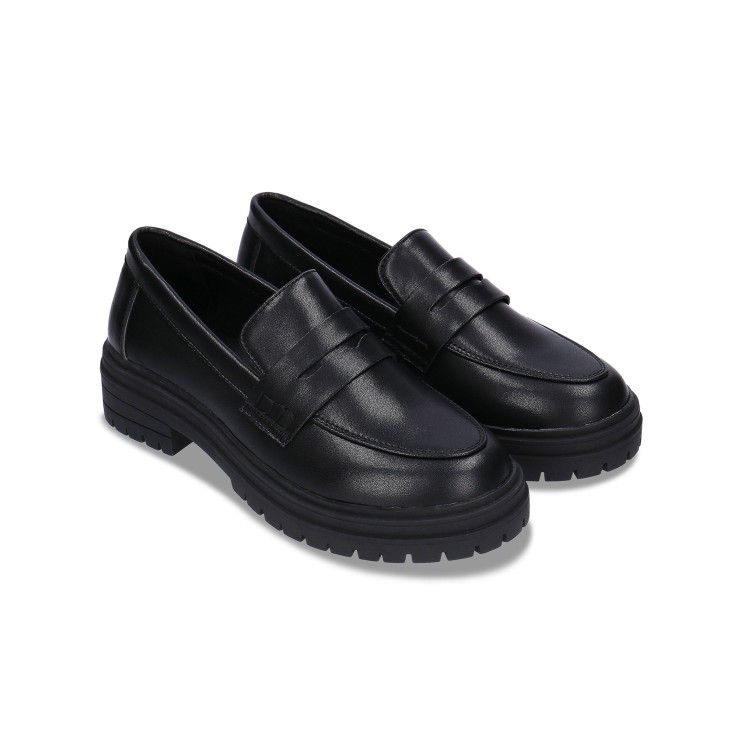 Fiore Black mocassin végan semelle épaisse