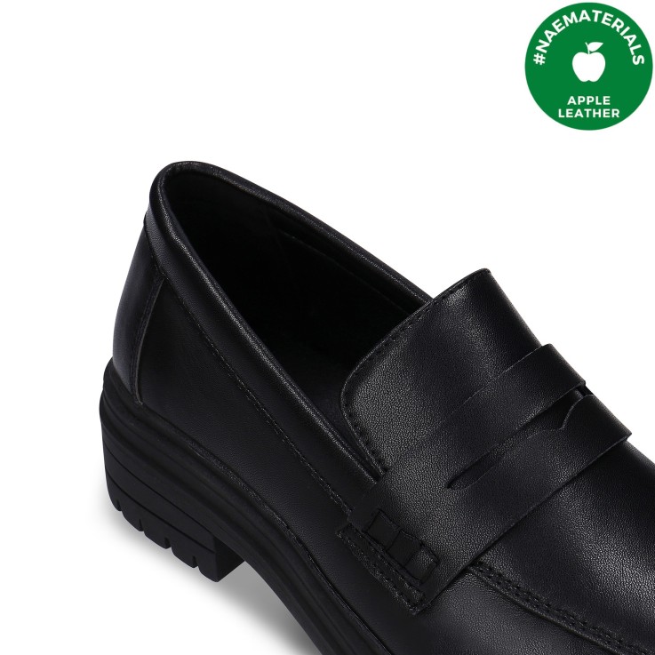 Fiore Black mocassin végan semelle épaisse
