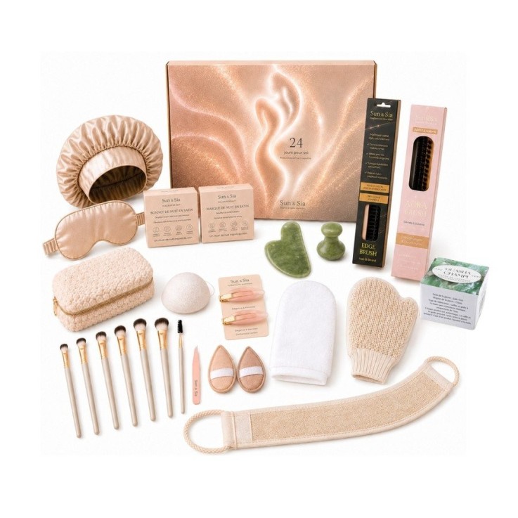 Calendrier de l’Avent Beauté - 24 accessoires de soin, cheveux et maquillage