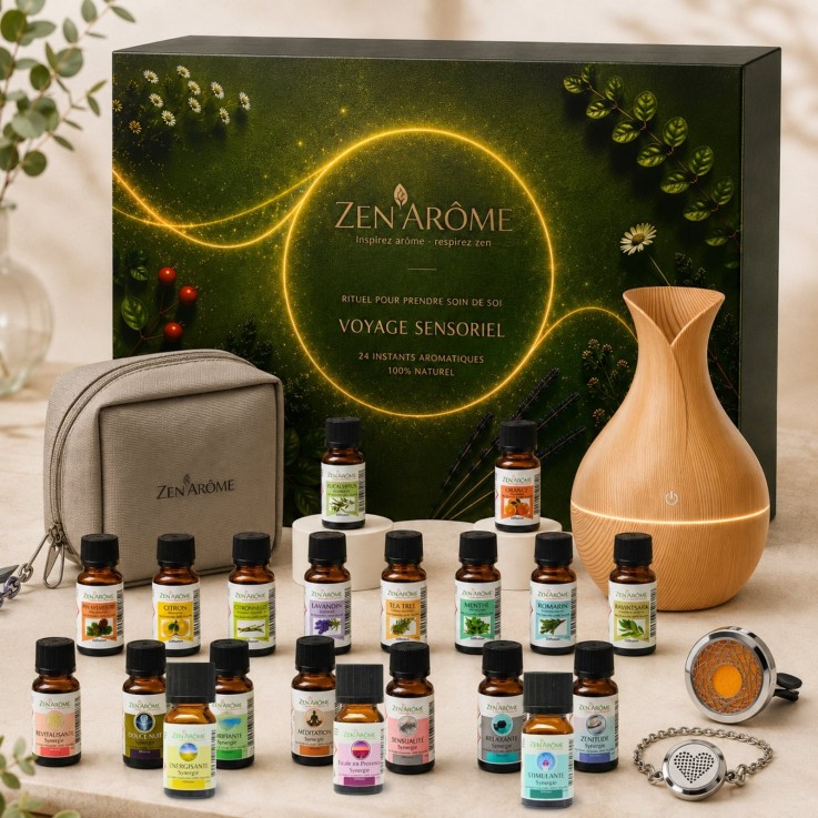 Calendrier de l’Avent d’Aromathérapie - 24 produits avec huiles, synergies et diffuseurs