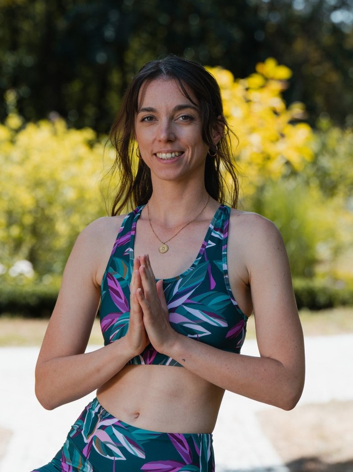 Brassière Yoga Mésange Canopée en Fibres Recyclées
