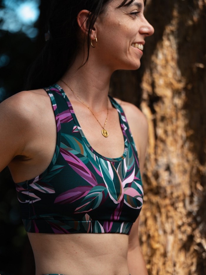 Brassière Yoga Mésange Canopée en Fibres Recyclées