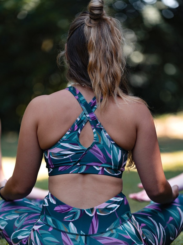 Brassière Yoga Mésange Canopée en Fibres Recyclées