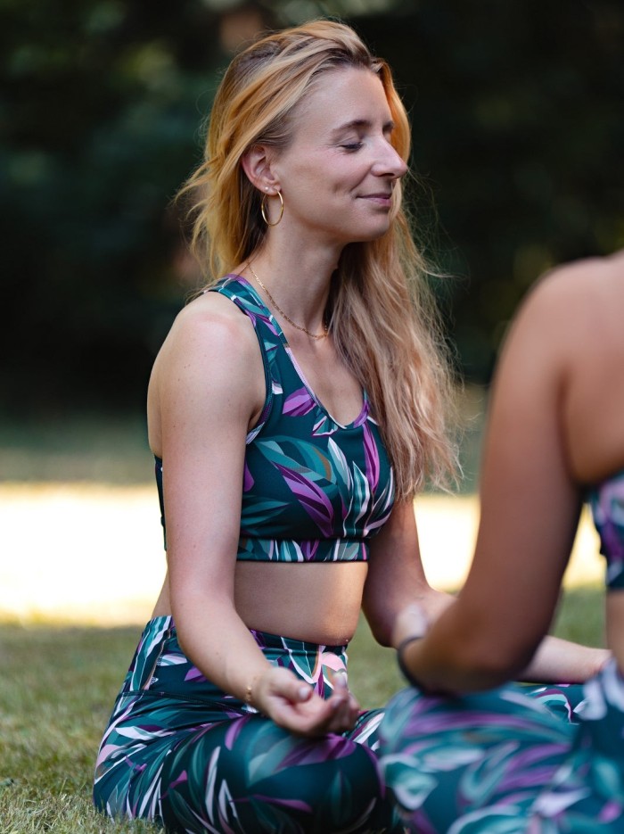 Brassière Yoga Mésange Canopée en Fibres Recyclées