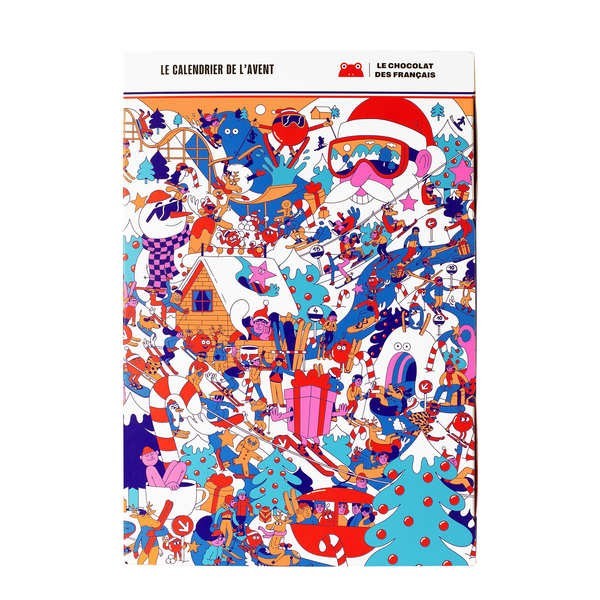 Calendrier de l'Avent 24 chocolats du Chocolat des Français - Un Noël à ski (226g)