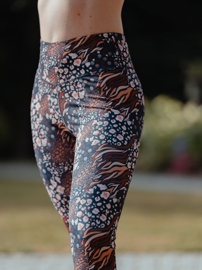 Legging Yoga Colibri Flow Long Safari (plus 1,70m) Fibres Recyclées