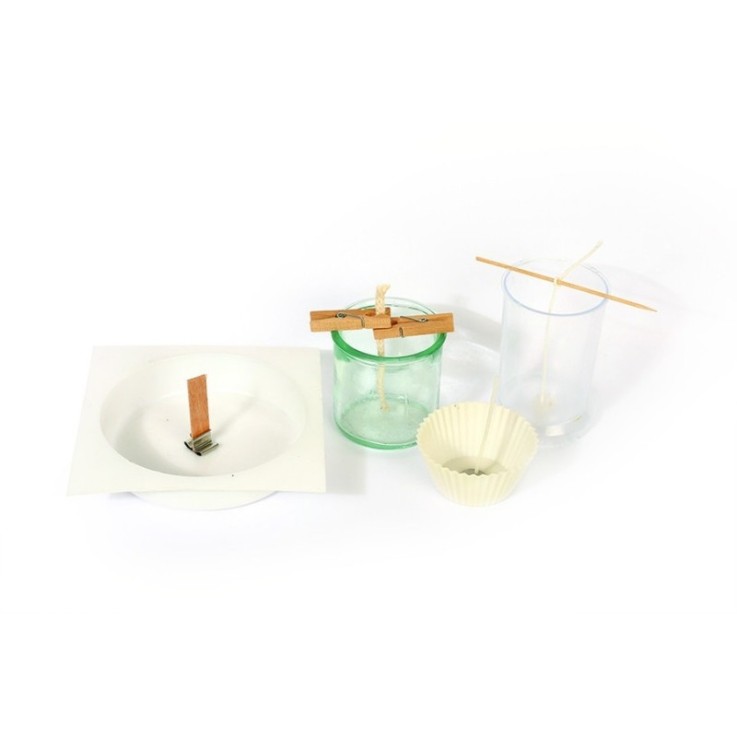 Mèche sur pied pour bougie 70 mm 50 pièces