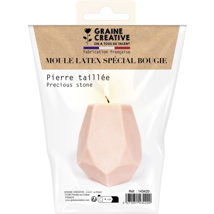 Moule à bougie en latex Pierre taillée
