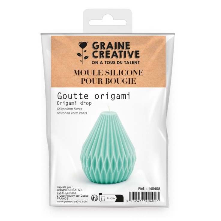 MOULE BOUGIE SILICONE -GOUTTE ORIGAMI