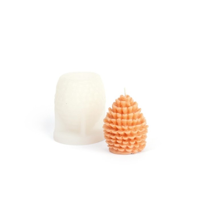 MOULE BOUGIE SILICONE - POMME DE PIN