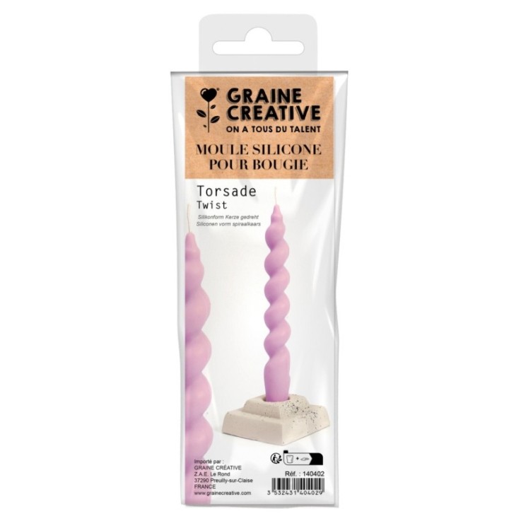 MOULE BOUGIE SILICONE - TORSADE