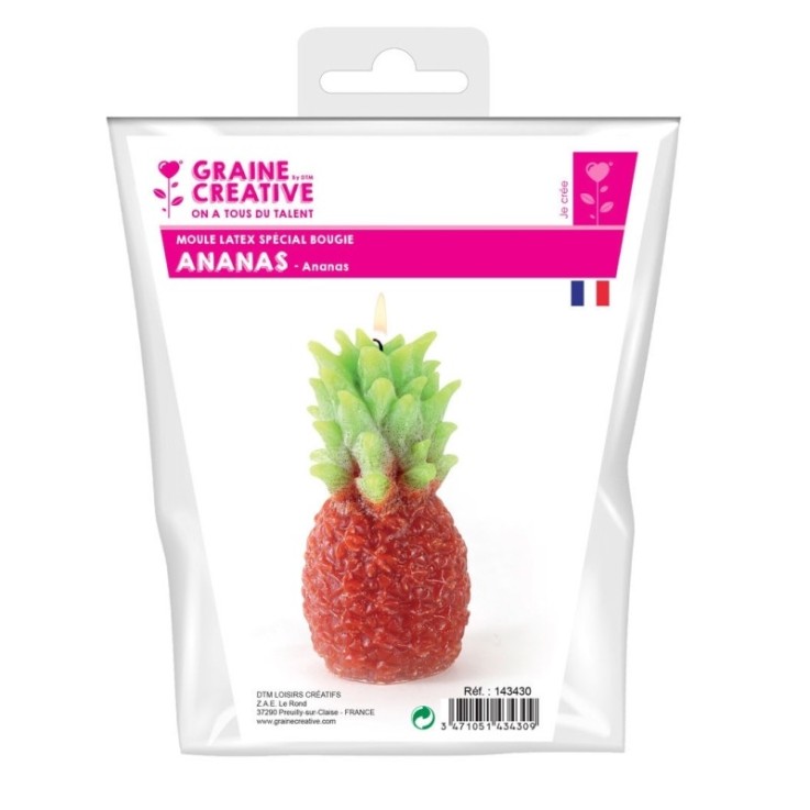 Moule à bougie en latex Ananas